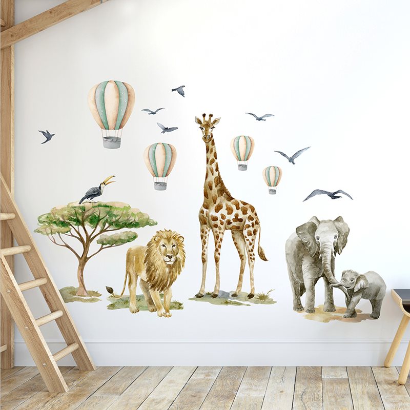 A variety of colorful and creative kids wall decals displayed in a well-organized arrangement
