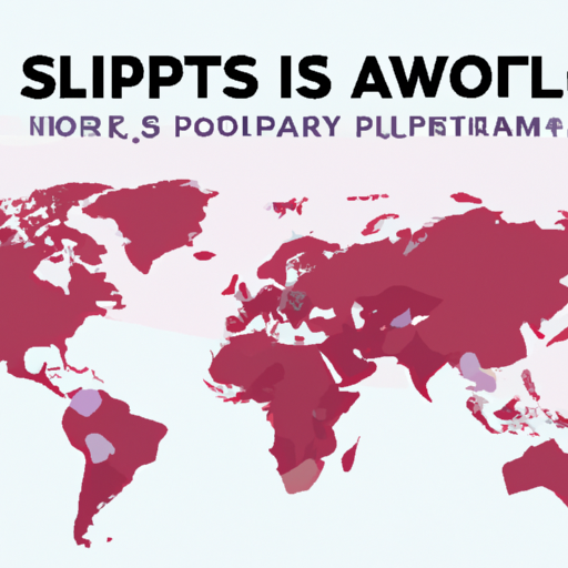 A world map highlighting the countries where Shopify Plus is most utilized