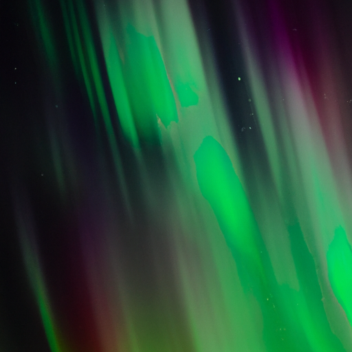 A photograph capturing the vibrant colors of the Northern Lights illuminating the night sky.